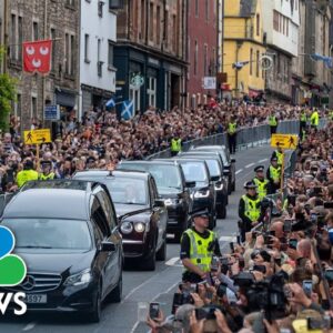 Thousands Turn Out As Queen Elizabeth II’s Coffin Arrives In Edinburgh