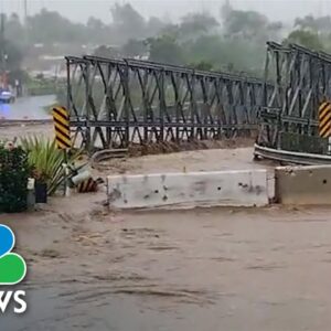 Watch: Puerto Rico Bridge Swept Away By Floodwaters