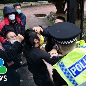 Pro-Democracy Protester Beaten Up At Chinese Consulate In U.K.