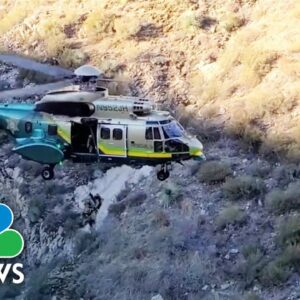 Watch: Two Rescued After Vehicle Drops 250 Feet Off Road In Angeles National Forest