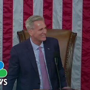 Kevin McCarthy elected as Speaker of the House of Representatives