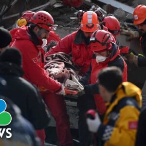 Rescue teams dig through piles of rubble after two earthquakes in Turkey and Syria