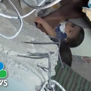 3-year-old boy rescued from flattened apartment 43 hours after quake