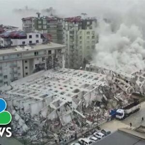 Drone video shows destruction in southern Turkey after devastating earthquake