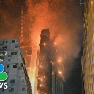Huge fire breaks out in Hong Kong construction zone