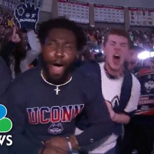 Huskies fans celebrate historic NCAA Championship win on UConn campus