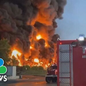 Massive fire engulfs Crimean oil depot after suspected drone strike