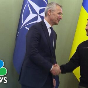 NATO chief visits Kyiv and honors those killed in the war
