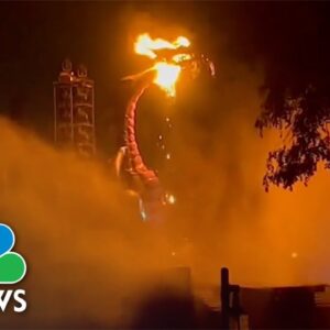 Watch: Videos show Disneyland animatronic dragon catching fire