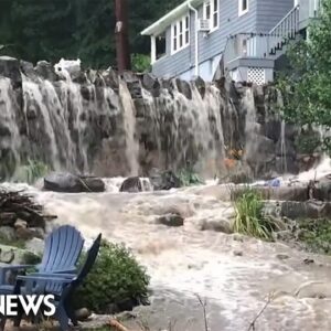 Watch: Flash floods sweep through Highland Falls, N.Y.