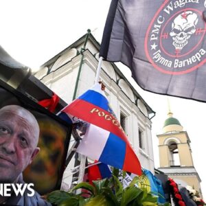 Mourners gather at Wagner memorial in Moscow after Prigozhin confirmed dead