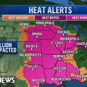 Extreme heatwave blankets parts of the Midwest and South