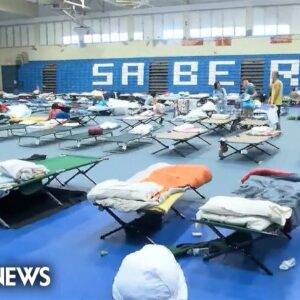Emergency shelters provide refuge from wildfires in Kihei, south of Lahaina, Hawaii