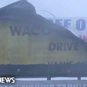Watch: Strong Idalia winds rip Florida billboard during live NBC report