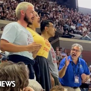 U.S. Open match delayed after climate protester 'glued his feet’ to the floor