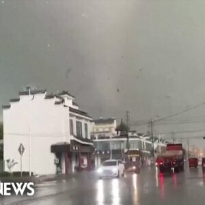 Video shows deadly tornado striking eastern China