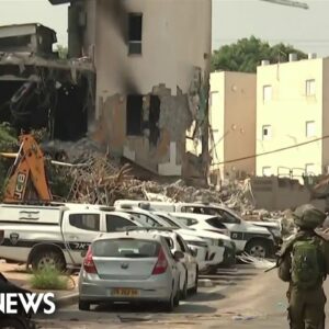 Hundreds of airstrikes bring buildings crashing in Gaza as gun battles rage in Israel