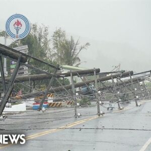 Typhoon Koinu pummels Taiwan with record-breaking winds
