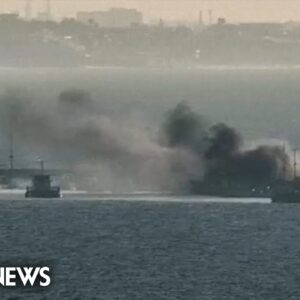 Video shows Israeli bombardments on 'Hamas naval targets at sea'