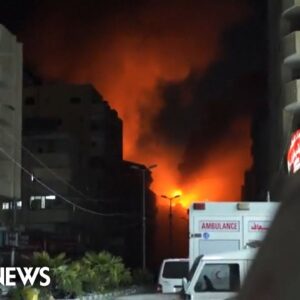 Video shows purported airstrikes near Gaza’s Al-Quds hospital