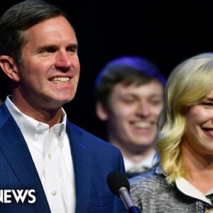 Beshear celebrates projected re-election with supporters