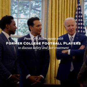President Biden Meets with Former College Football Players