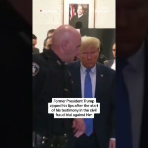 WATCH: Trump zips lips while walking out of courtroom