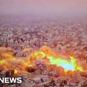 Huge explosion snakes across Gaza as 'Hamas tunnels are destroyed' by Israeli military