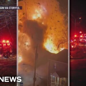 Massive home explosion in Arlington, Virginia during SWAT standoff