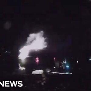 Watch: Car engulfed in flames after collision in Rochester, New York